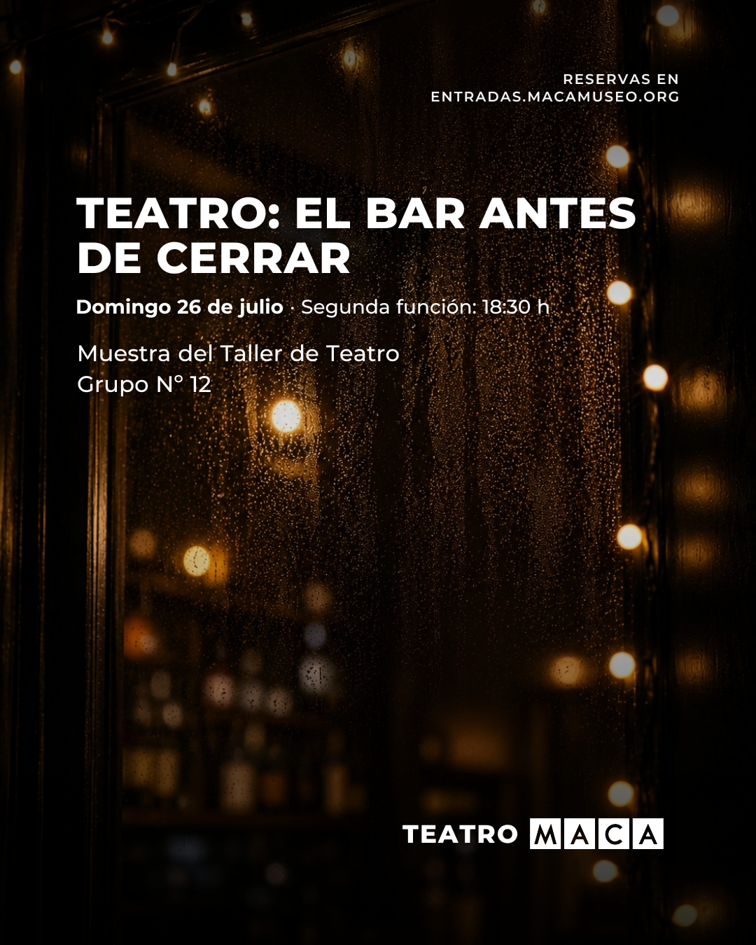 TEATRO: El bar antes de cerrar