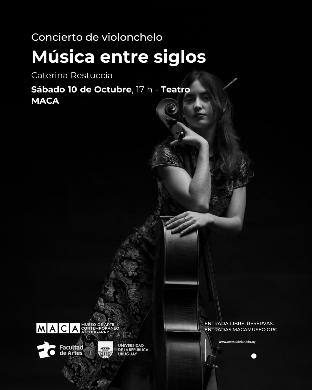 Afiche de «Música entre siglos - Concierto de chelo»